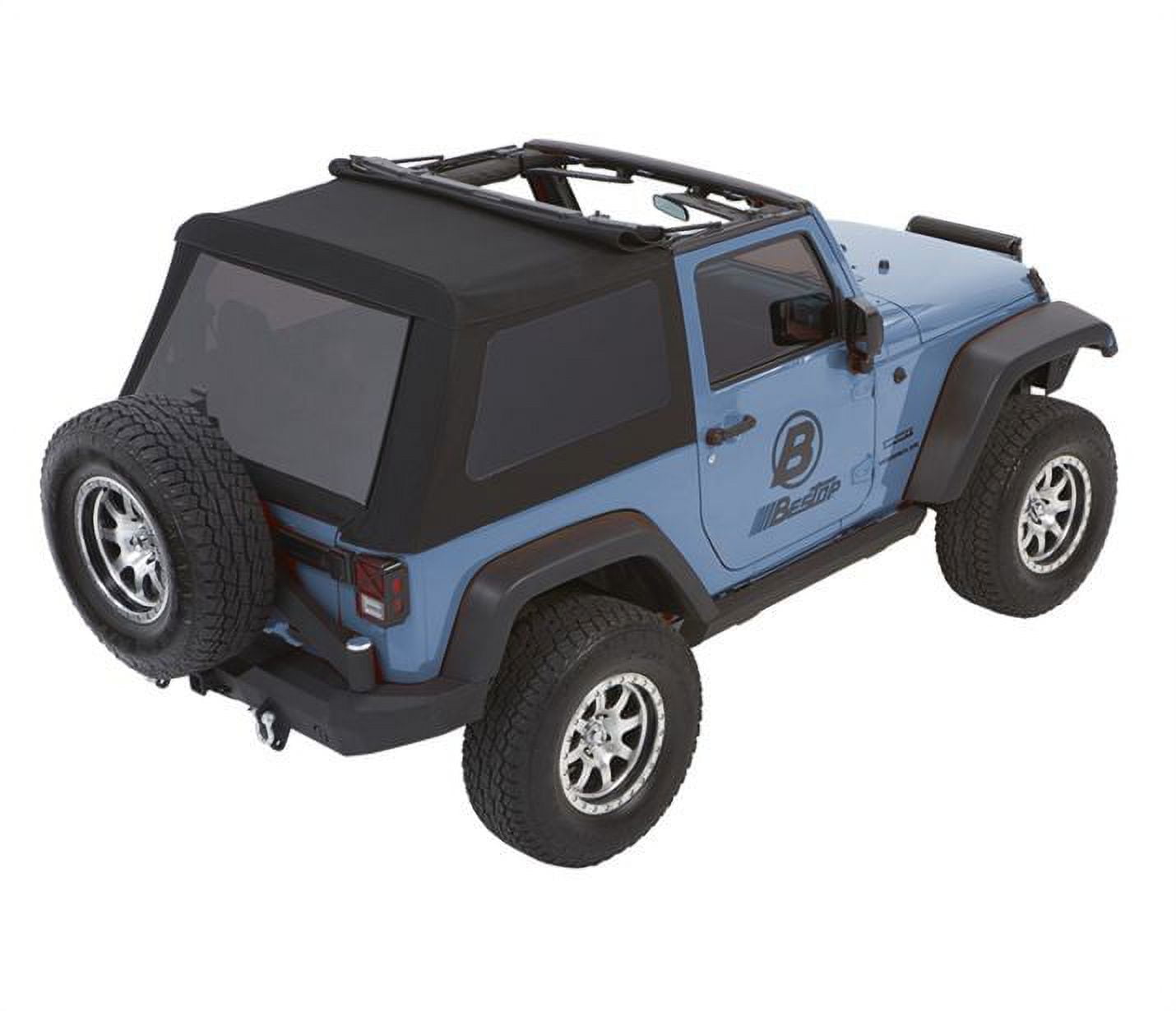 Bestop - 54922-17 - Trektop Glide Slantback Soft Top Fits select: 2015-2018 JEEP WRANGLER UNLIMITED, 2012-2014 JEEP WRANGLER