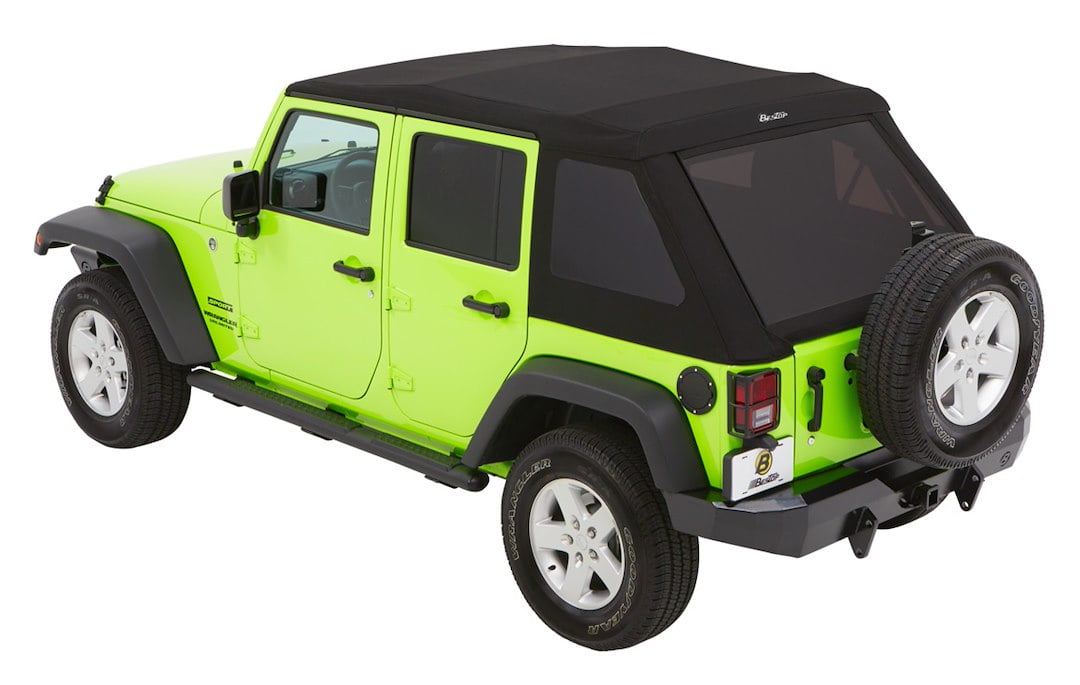 Bestop 54923-17 TrekTop NX Glide Convertible Soft Top Fits 2007-2018 Jeep Wrangler JK, 4-door