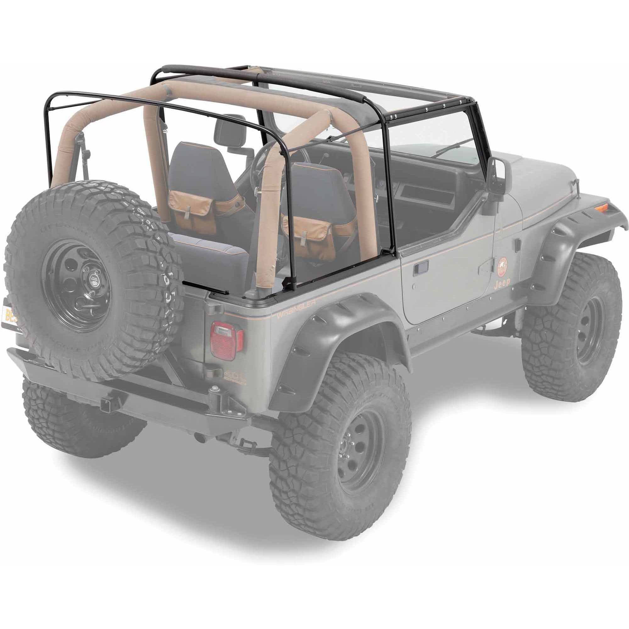 Bestop 55004-01 Jeep Wrangler Replacement Bows and Frames Kit, Black Fits select: 1989-1995 JEEP WRANGLER / YJ