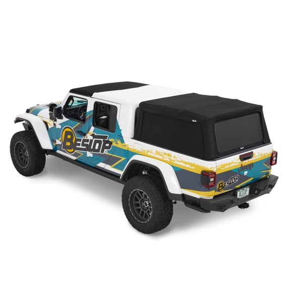 Bestop 7732617 Supertop for Truck 2 for 20-21 Jeep Gladiator - 5' Bed - Black Twill