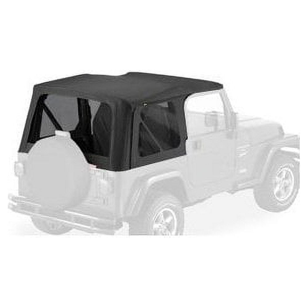 Bestop 79141-35 Jeep Wrangler 2-Door with Tinted Sailcloth Replace-A-Top, Black Diamond Fits select: 2003-2006 JEEP WRANGLER / TJ