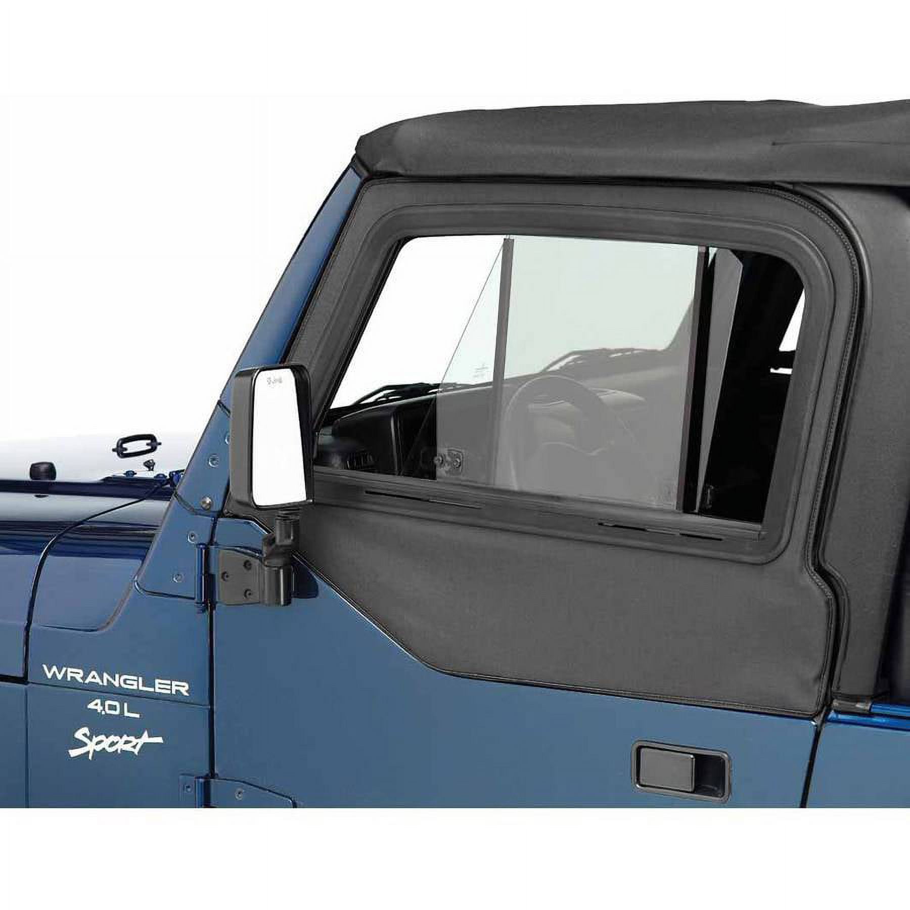 Bestop Inc. 51787-15 Bes51787-15 97-06 Jeep Wrangler Upper Door Sliders For Factory & All Bestop Soft Tops - Black Denim