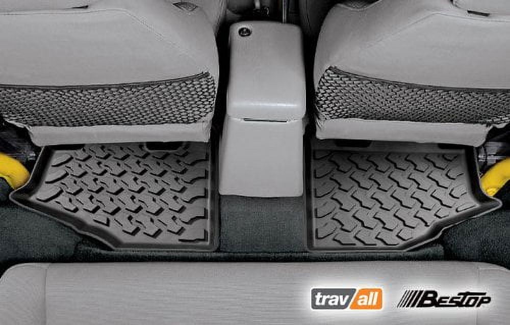 Bestop Jeep Molded Floor Mat Liner Rear Black 5151001 Fits select: 1997-2006 JEEP WRANGLER / TJ