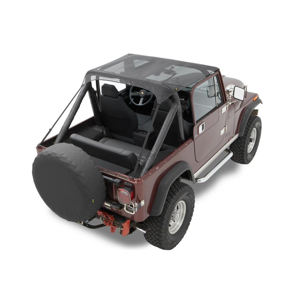 Bestop Traditional Bikini Top UV-resistant Car Bikini Top, Premium Fabric Black