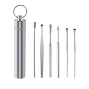 Bestope 6 in 1 Portable Ear Wax Picker Set Stainless Steel Ear Cleaner Ear Wax Remover Spiral Ear Cleaning Tool with Storage Box