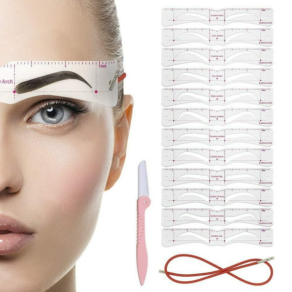 Bestope Eyebrow Stencil Eyebrow Shaper Kit Reusable Eyebrow Template With Strap