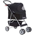 thumbnail image 1 of Bestpet 4 Wheels Pet stroller for Cats and Dogs, Folding, Black, 1 of 7
