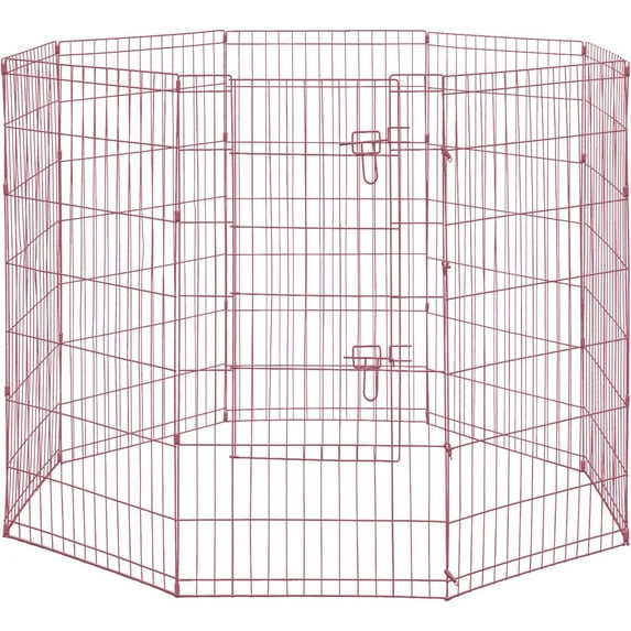 Bestpet 48"H Dog Playpen, Pink, 8 Panel