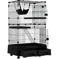 thumbnail image 1 of Bestpet Cat Cage 52.3 Inchs Cat Litter Box ,Black, Metal, 1 of 7