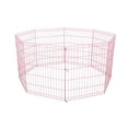 thumbnail image 1 of Bestpet Pink 24 Tall Dog Playpen Crate Fence Pet Kennel Play Pen Exercise Cage -8 Panel, Strong Wire, 1 of 1