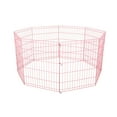 thumbnail image 1 of Bestpet Pink 24 Tall Dog Playpen Crate Fence Pet Kennel Play Pen Exercise Cage -8 Panel, Strong wire, 1 of 1