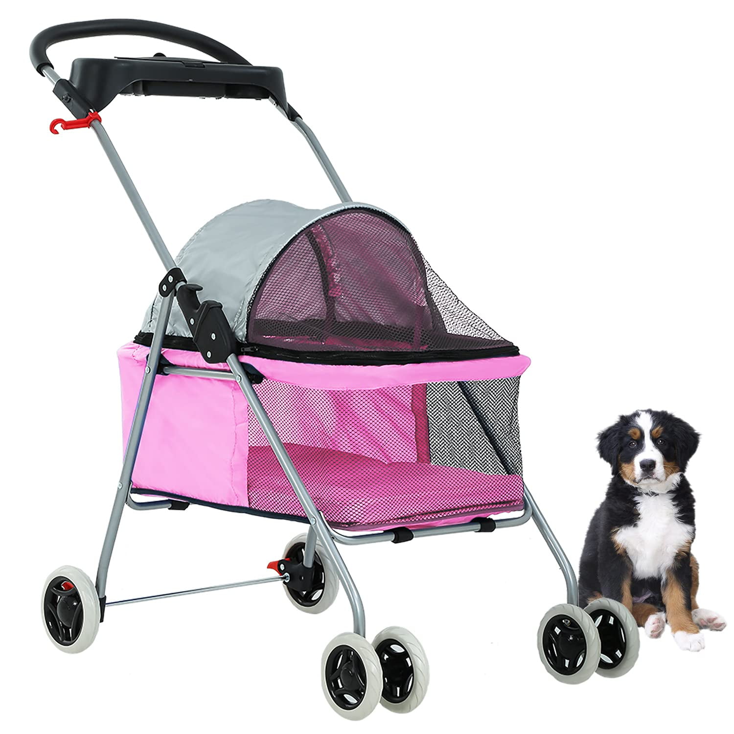 Bestpet Posh Pet Stroller For Cats Dogs Pink 4 Wheels Walmart bestpet-posh-pet-stroller-for-cats-dogs-pink-4-wheels-walmart