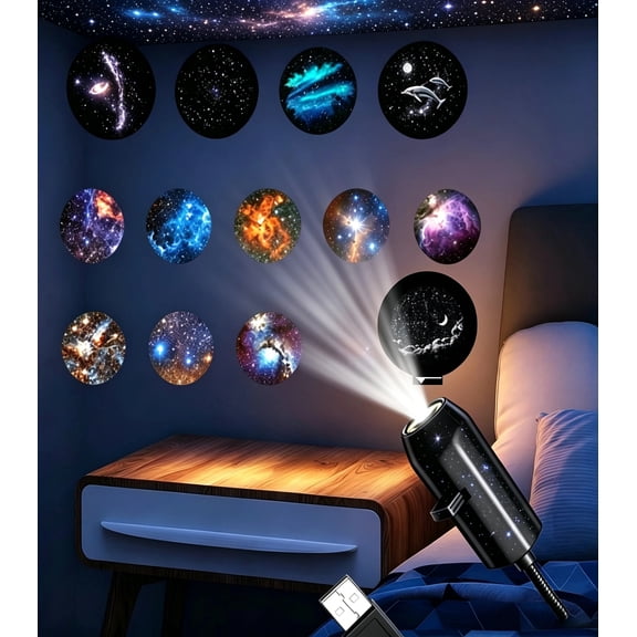 Bestseller LED Projection Lamp, Starry Sky Ocean Halloween Design, Romantic Night Light for Bedroom & Home Decoration