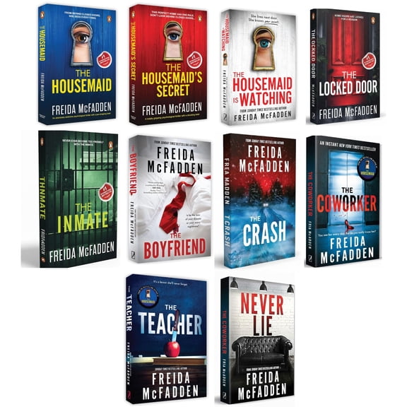 Bestselling Psychological Thrillers 10 Book set Featuring The Housemaid Series by Freida McFadden