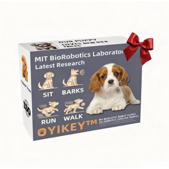 Bestselling Realistic Robot Puppy Plush Doll, Ultra Soft Short Plush Robot Dog Toy, Lovely Companion Pet Gift for Birthdays, Holidays and Daily Rewards