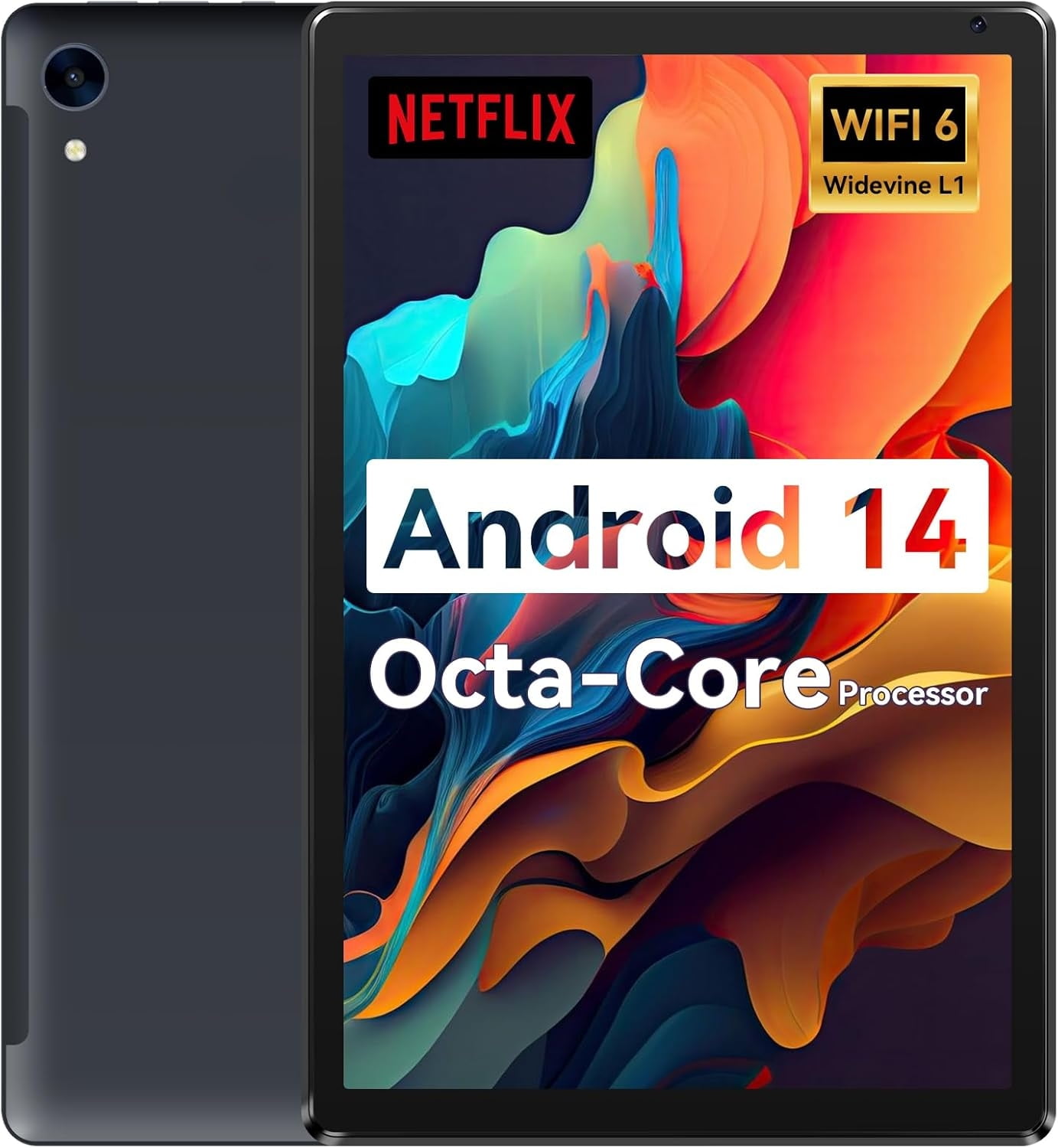 10.1inch Android 14 Tablet, Octa-Core Touch Screen Tablet