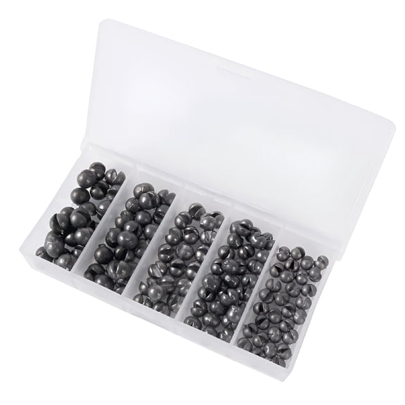 Bestsky 100Pcs Round Split Shot Fishing Weights, Removable Carbon Steel Sinkers Set, Drop Tackle Accessories For Pond Lake River