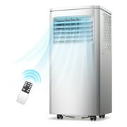 Havato 5000BTU (8000 ASHRAE) Portable Air Conditioner Cools up to 250 Sq.ft w/Dehumidifier & Fan Mode, Remote Control & Removable Wheels, White