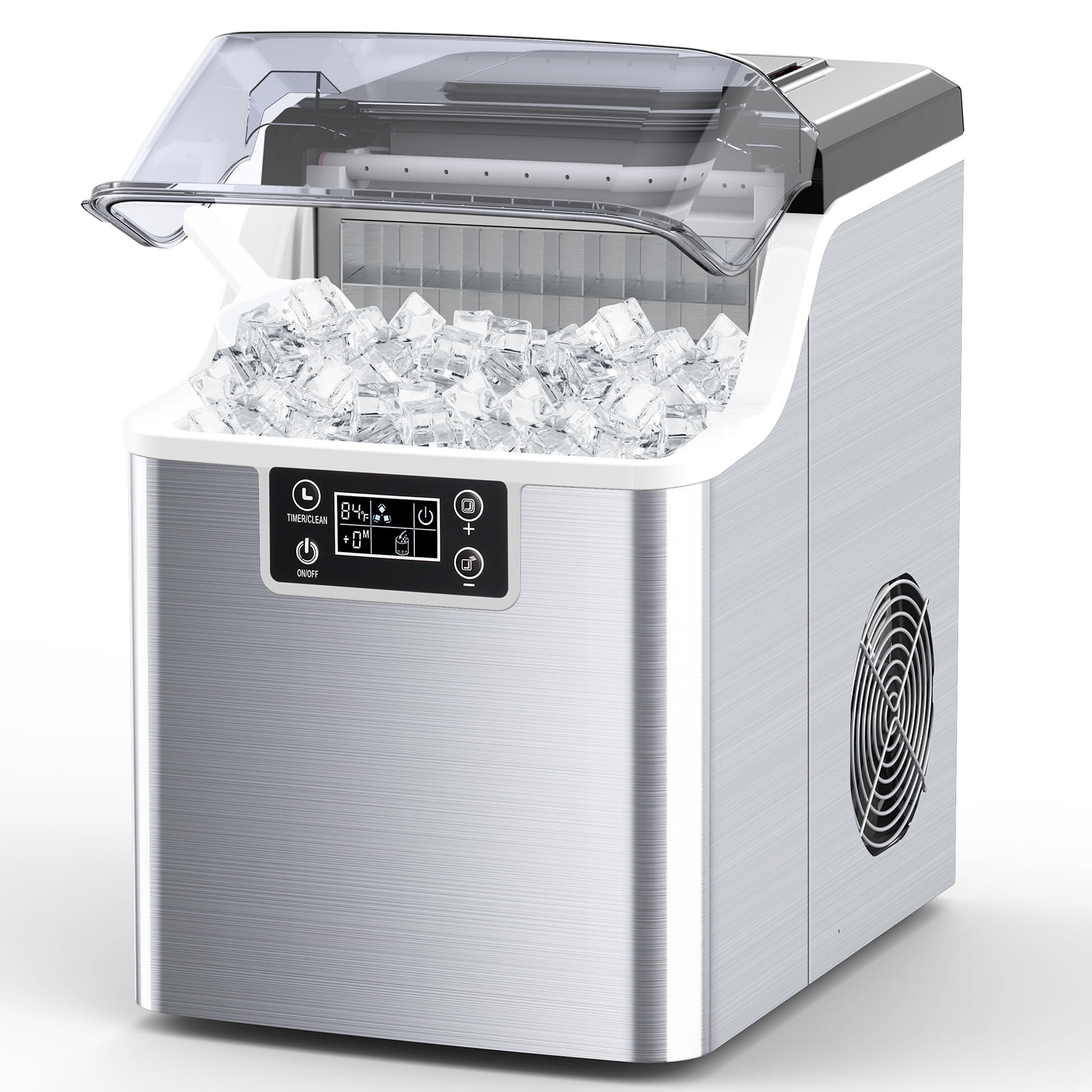 Besttey Portable Square Ice Maker 45lbs/Day, 2 Ways Water Refill