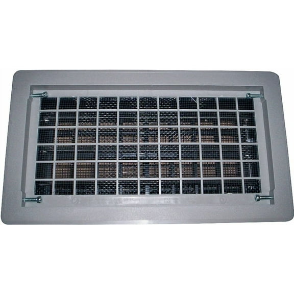 Witten Vent 315CGR Foundation Vent, 62 sq-in Net Free Ventilating Area, Mesh Grill, Thermoplastic, Gray