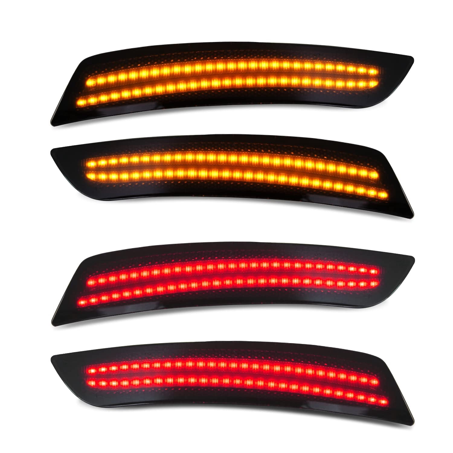 Marker Reflector Rear Bestview Smoked LED Side Marker Lights Front Rear Bumper Side marker ...
