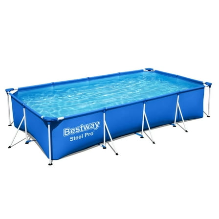 Open Box Bestway 13 ' x 32 " Rectangular Above Ground Swimming Pool, Blue