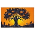thumbnail image 1 of Halloween Vintage Door Mats Outdoor Entrance - Pumpkins Halloween Tree Cemetery Background Anti-slip Door Mats Indoor 19.7"x31.5" Moon Practical Front Door Mats, 1 of 5