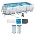 thumbnail image 1 of Bestway 18ft x 108in Above Ground Pool Set w/Ladder, Pump & Cartridges (2 Pack), 1 of 12