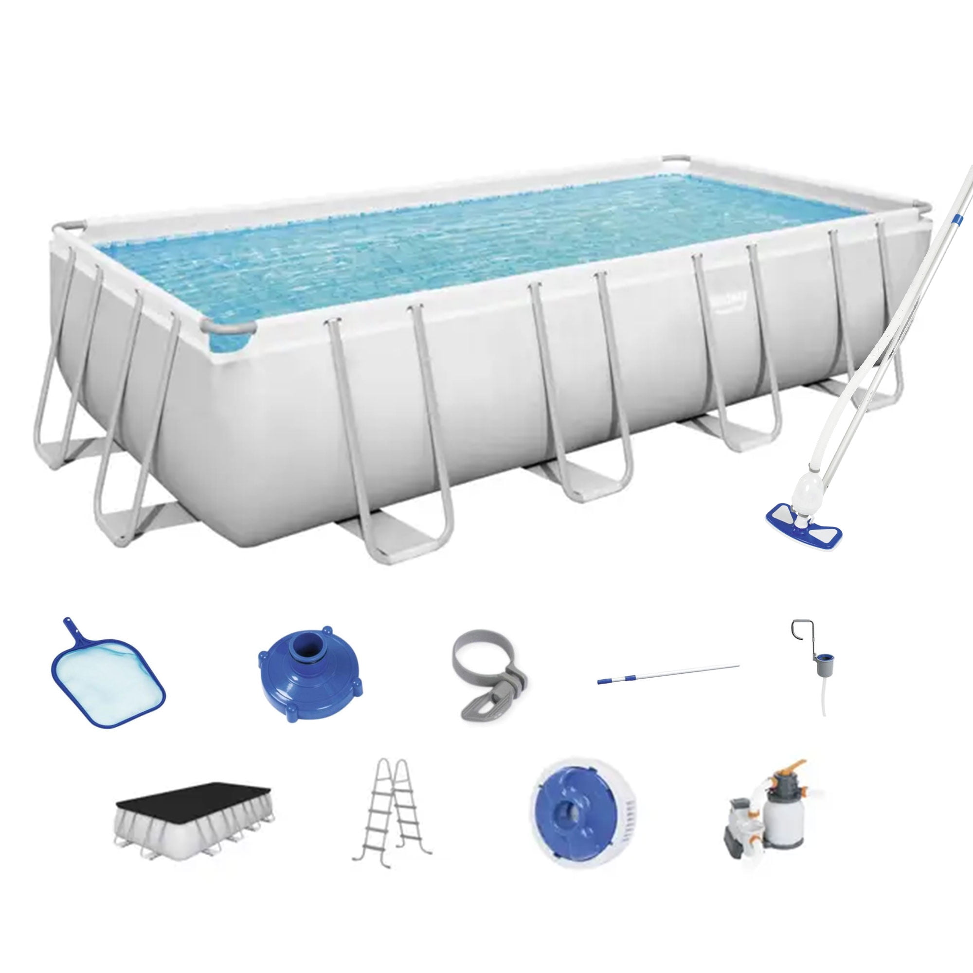 Bestway 18ft x 9ft x 4ft Rectangular Above Ground Swimming Pool Kit