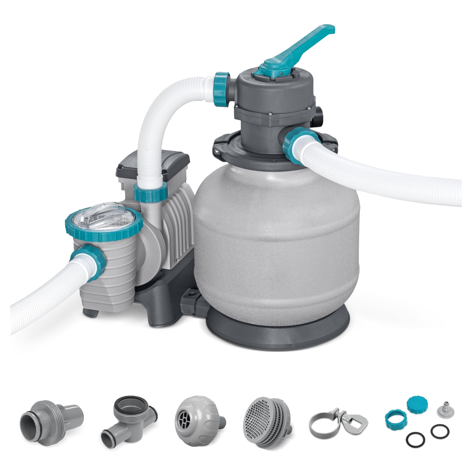 Bestway 2,200 Gallon Sand Filter Pump for Above Swimming Ground Pools up to 14,400 Gallons