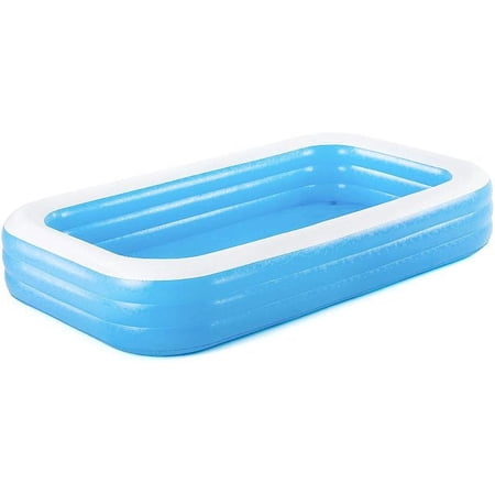 Bestway 54009E H2OGO Rectangular Inflatable Set, 10ft x 22in | Above Ground Pool, Blue