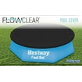 thumbnail image 1 of Bestway 58032E 8 Foot Round PVC Pool Cover for Above Ground Fast Set Pools, 1 of 11