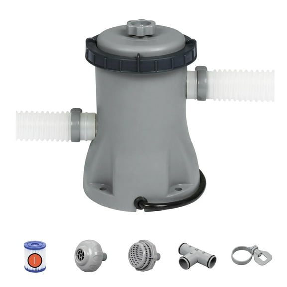 Bestway 58511E-BW Flowclear 330 Gallon Above Ground Pool Pump with GFCI Plug