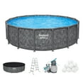 thumbnail image 1 of Bestway APX 365 16'x48" Metal Frame Above Ground Pool w/ Sand Pump & Accessories, 1 of 9