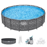 Bestway Above Ground Pool APX 365 Metal Frame - Sand Filter Pump and Ladder - 18 x 52 in