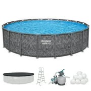 Bestway APX 365 20'x52" Round Above Ground Swimming Pool Set with Pump & Ladder