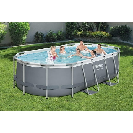 Bestway Above Ground Frame Pools, 14' x 8'2" x 39.5", Grey Entire Set