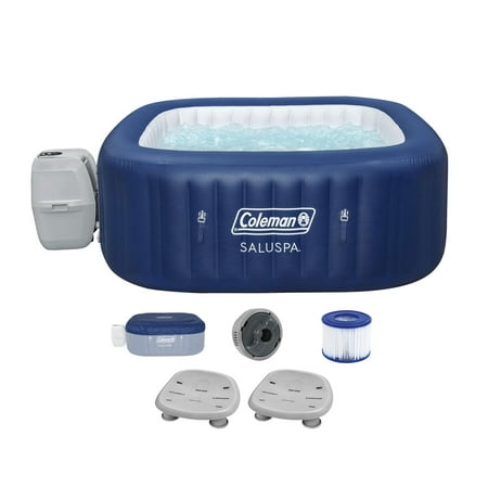 Bestway Coleman Hawaii AirJet Hot Tub Bundled with 2 Pack SaluSpa Non Slip Spa Seat