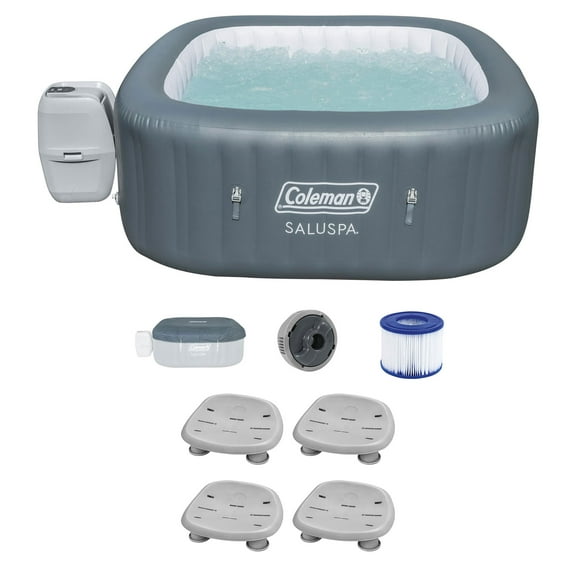 Bestway Coleman Hawaii Hot Tub + 4 Bestway SaluSpa Non Slip Spa Seat