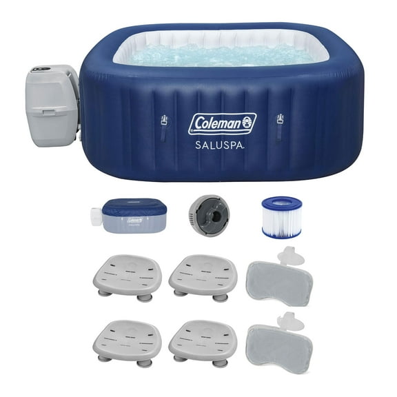 Bestway Coleman Hot Tub + Bestway Spa Seat + Pillows w/ Pump # P09144