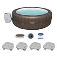 thumbnail image 1 of Bestway Coleman St Moritz AirJet Inflatable Hot Tub with 4 Pack SaluSpa Non-Slip Spa Seat, 1 of 12