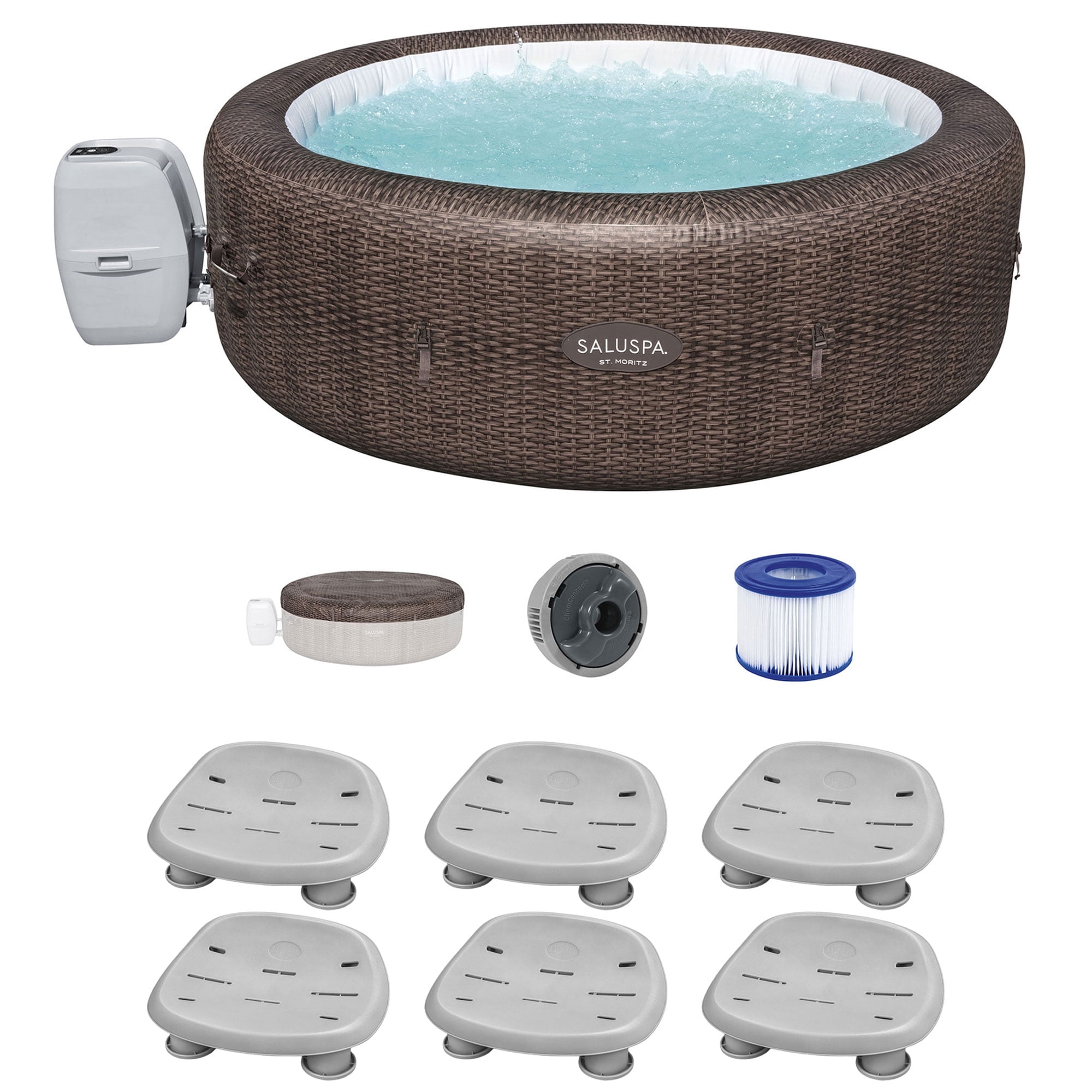 Bestway Coleman St Moritz AirJet Hot Tub w/ 6 Pack  Spa Seat Pump #P09144