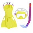 thumbnail image 1 of Bestway Crusader Essential™ Yellow Unisex Child Snorkel Set with Fins, Ages 3+, 1 of 9