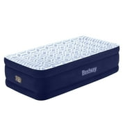 Bestway Tritech Fashion Flock Air Mattress Queen 20” with Built-in AC Pump and Antimicrobial Coating