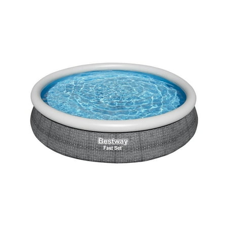 Bestway Fast Set 12’ Inflatable Round Soft Sided Above Ground Pool Set