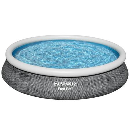 Bestway Fast Set 15' x 33" Round Inflatable Outdoor Above Ground Pool Set