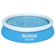 Bestway Fast Set - 6 x 20" Inflatable Round Pool, Above Ground Splash & Wade Pool, Fill & Rise Setup, Tritech Construction, Easy Drain, Family
