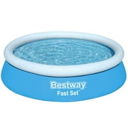 Bestway: Fast Set Pool - 6' x 20" - Blue, Inflatable Round Above Ground Swimming Pool, DuraPlus Liner, Fill-Rise Setup, 248gal, Family Kids Water Play