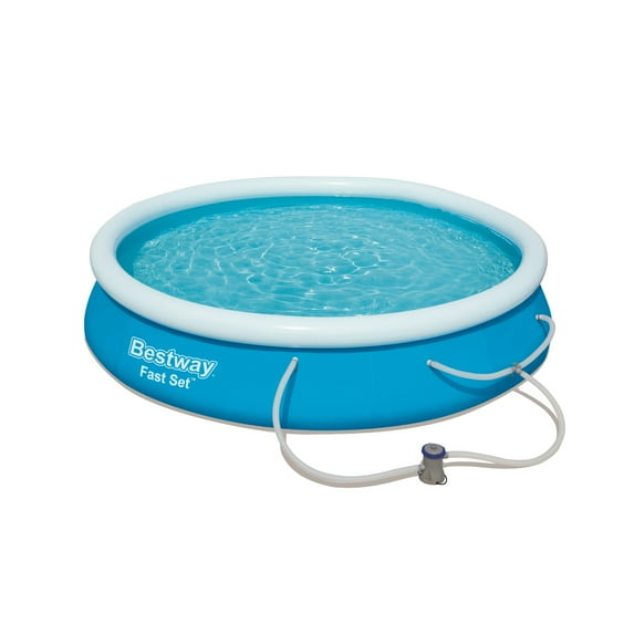 Bestway - Fast Set Outdoor Swimming Pool Set, 12 feet x 30 inches (Includes Pool & Filter Pump)