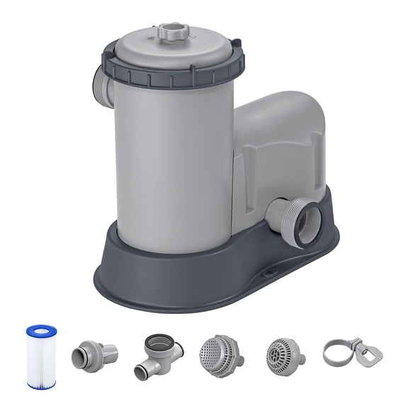 Bestway 1,500 GPH Filter Pump for Above Ground Swimming Pool w/ Type III-A/C Cartridge